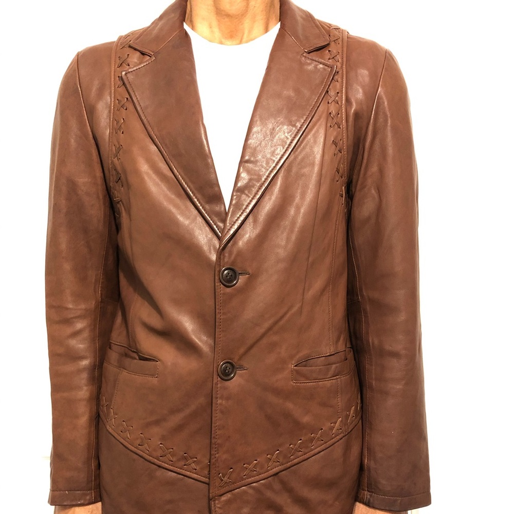 Brown Leather Sport Jacket